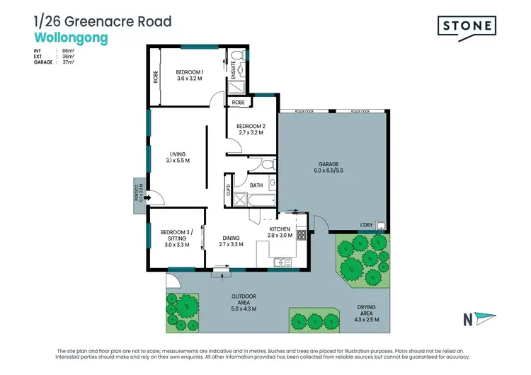 Floorplan of Homely villa listing, 1/26 Greenacre Road, Wollongong NSW 2500