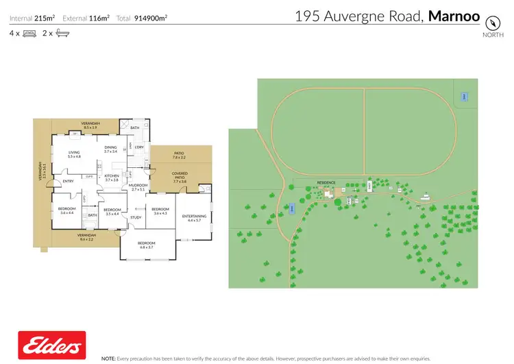 Floorplan of Homely rural property listing, 195 Auvergne Road, Marnoo VIC 3387
