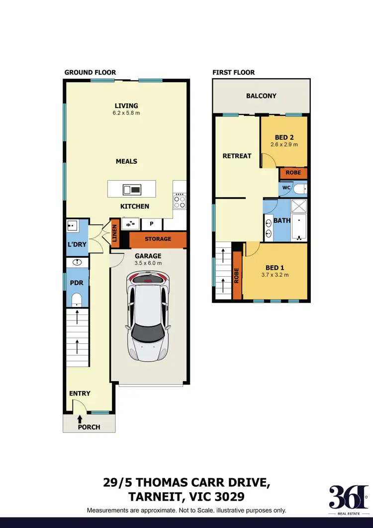 Floorplan of Homely townhouse listing, 29/5 Thomas Carr Drive, Tarneit VIC 3029