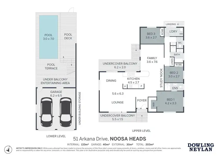 Floorplan of Homely house listing, 51 Arkana Drive, Noosa Heads QLD 4567