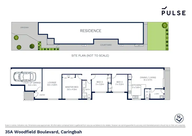 Floorplan of Homely semi-detached listing, 35a Woodfield Boulevard, Caringbah NSW 2229