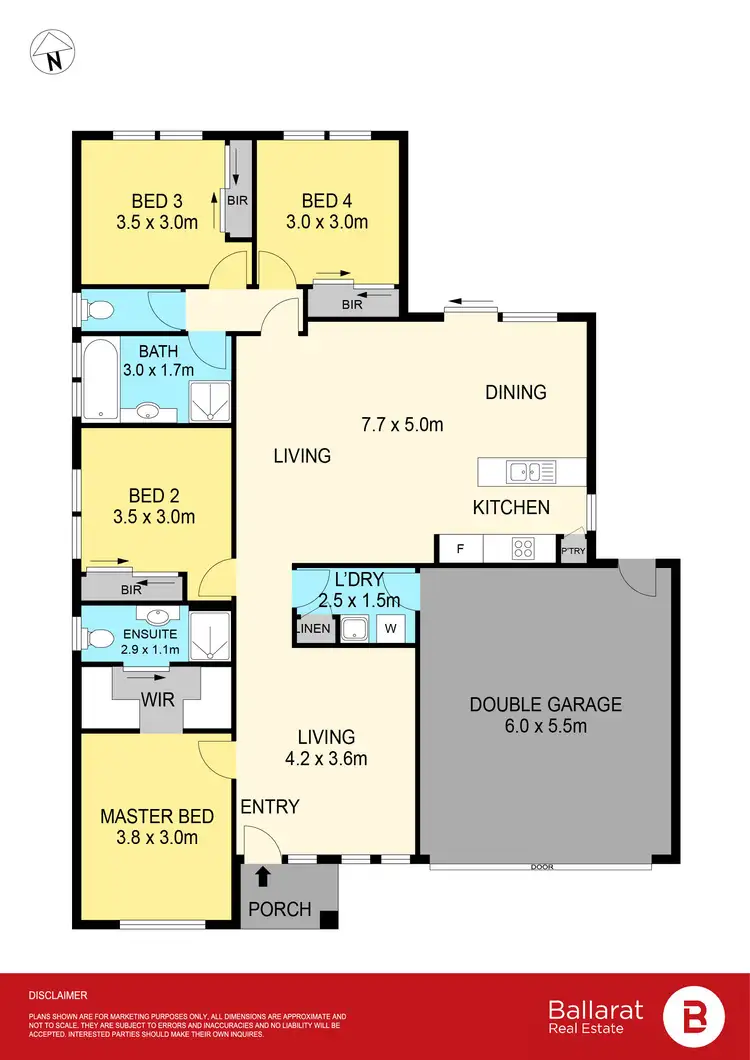 Floorplan of Homely house listing, 14 Masters Drive, Winter Valley VIC 3358