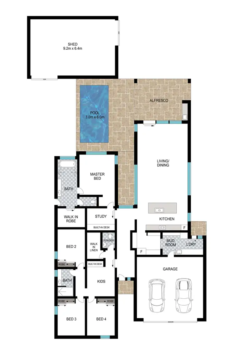 Floorplan of Homely house listing, 16 Sykes Avenue, Burekup WA 6227
