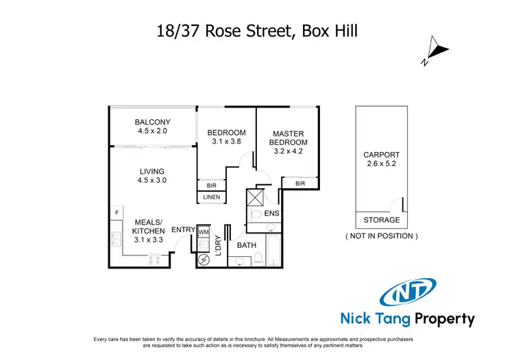 Floorplan of Homely apartment listing, 18/37 Rose Street, Box Hill VIC 3128