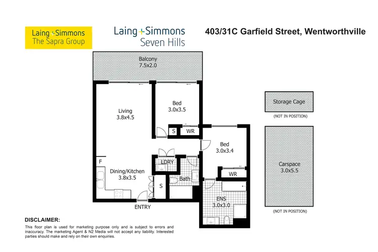 Floorplan of Homely unit listing, 403/31C Garfield Street, Wentworthville NSW 2145