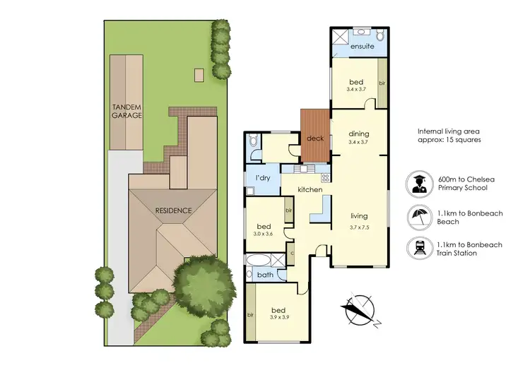 Floorplan of Homely house listing, 22 Fowler Street, Bonbeach VIC 3196