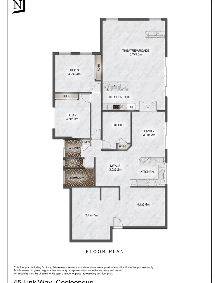Floorplan of Homely house listing, 45 Link Way, Cooloongup WA 6168
