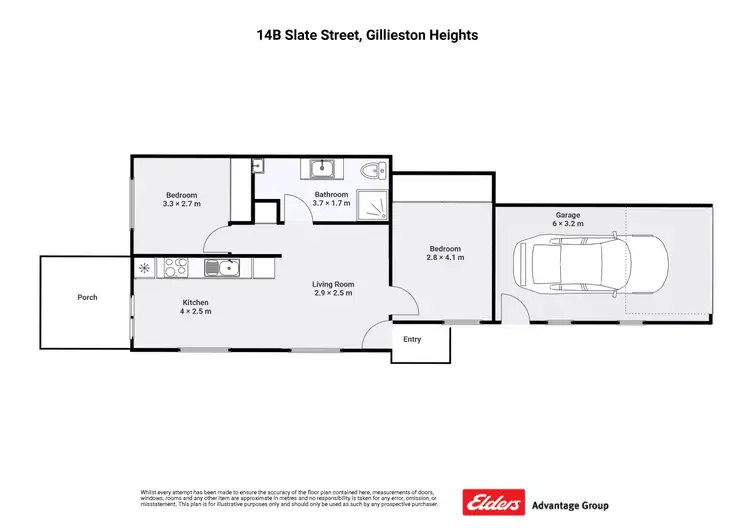 Floorplan of Homely semi-detached listing, 14B Slate Street, Gillieston Heights NSW 2321