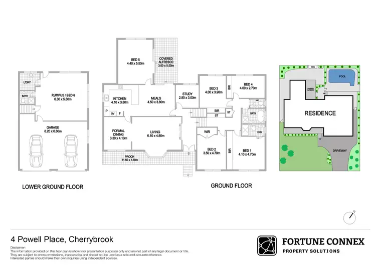 Floorplan of Homely house listing, 4 POWELL Place, Cherrybrook NSW 2126