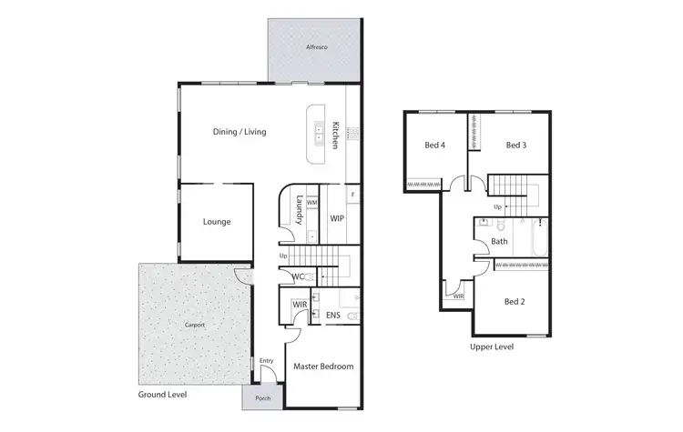 Floorplan of Homely semi-detached listing, 1/22 Rosebery Street, Fisher ACT 2611