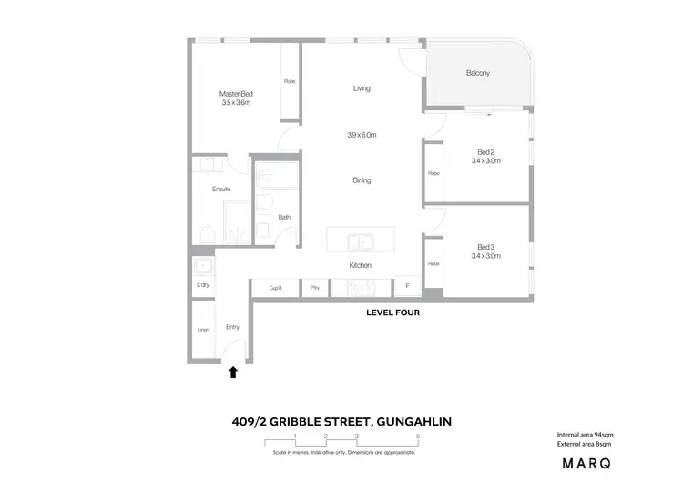 Floorplan of Homely apartment listing, 409/2 Gribble Street, Gungahlin ACT 2912