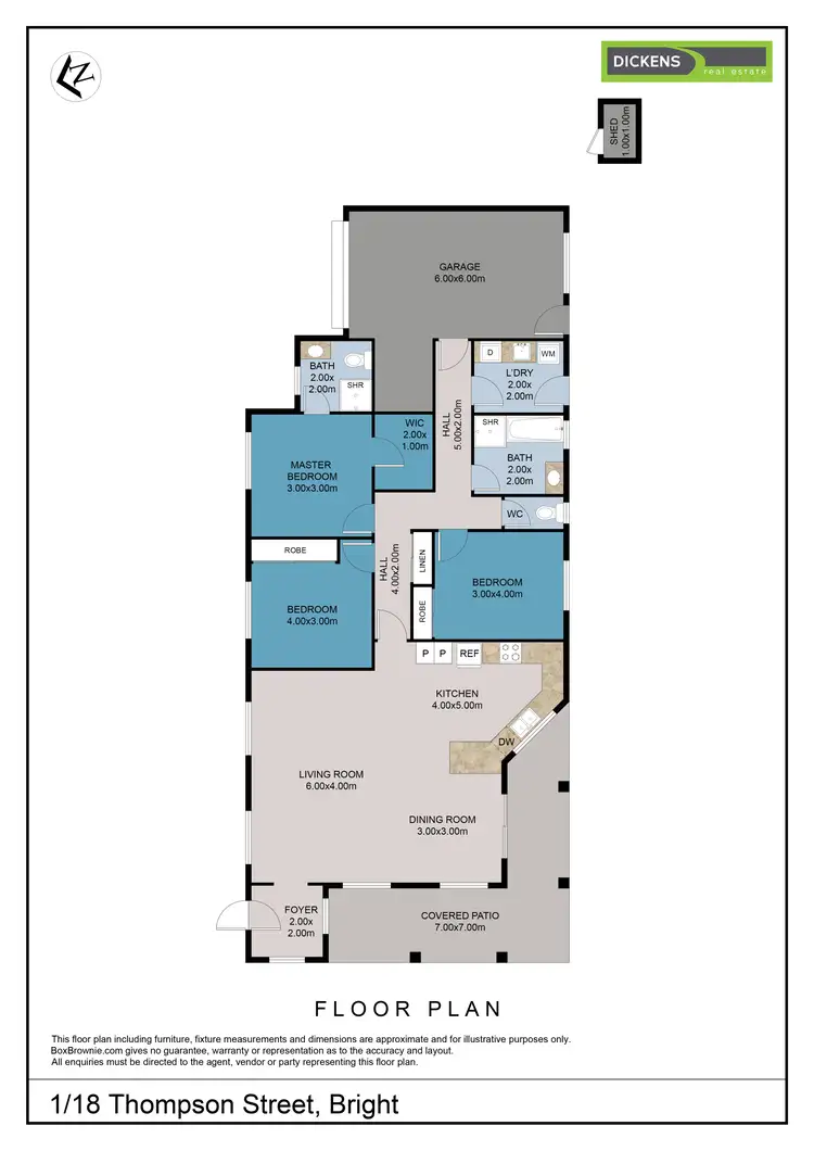 Floorplan of Homely house listing, 1/18 Thompson Street, Bright VIC 3741