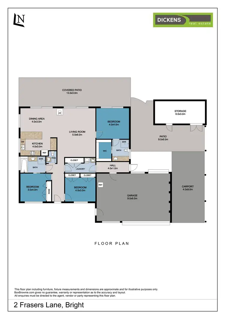 Floorplan of Homely house listing, 2 Frasers Lane, Bright VIC 3741