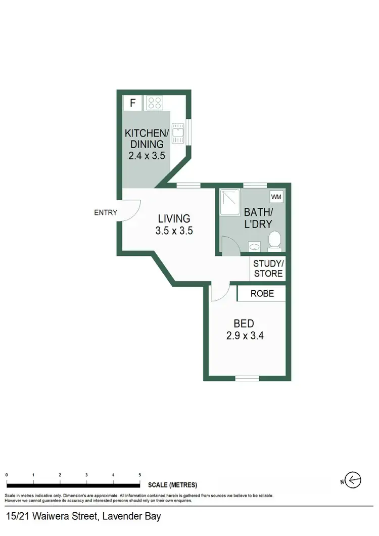 Floorplan of Homely apartment listing, 15/21 Waiwera Street, Lavender Bay NSW 2060
