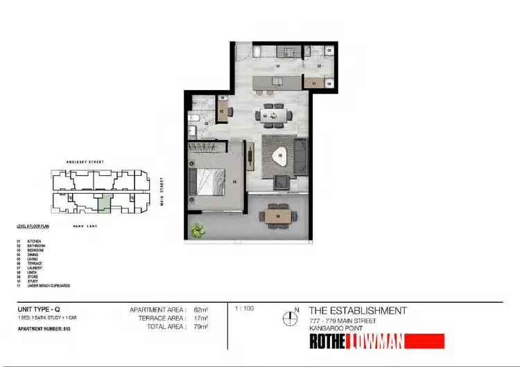 Floorplan of Homely apartment listing, 810/36 Anglesey Street, Kangaroo Point QLD 4169