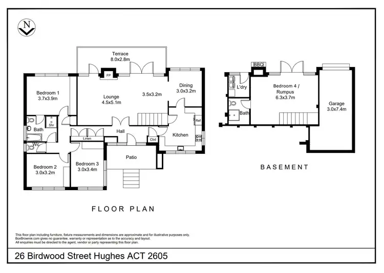 Floorplan of Homely house listing, 26 Birdwood Street, Hughes ACT 2605