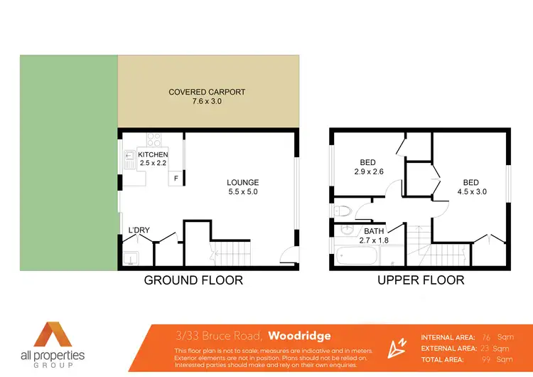 Floorplan of Homely townhouse listing, 3/33 Bruce Road, Woodridge QLD 4114