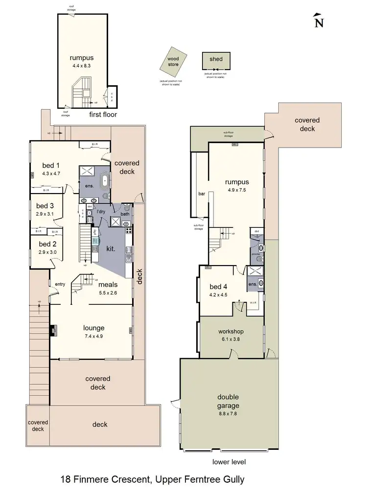 Floorplan of Homely house listing, 18 Finmere Crescent, Upper Ferntree Gully VIC 3156