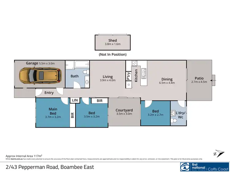 Floorplan of Homely villa listing, 2/43 Pepperman Road, Boambee East NSW 2452
