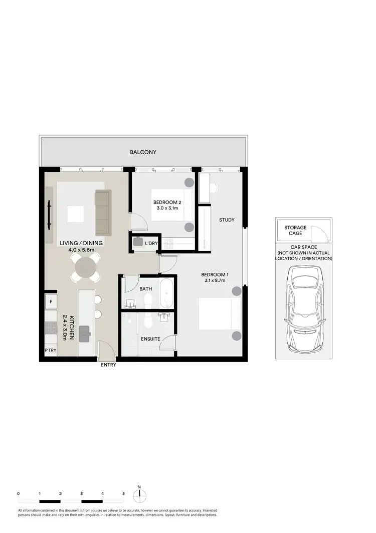 Floorplan of Homely unit listing, 308/49 Denison Street, Wollongong NSW 2500