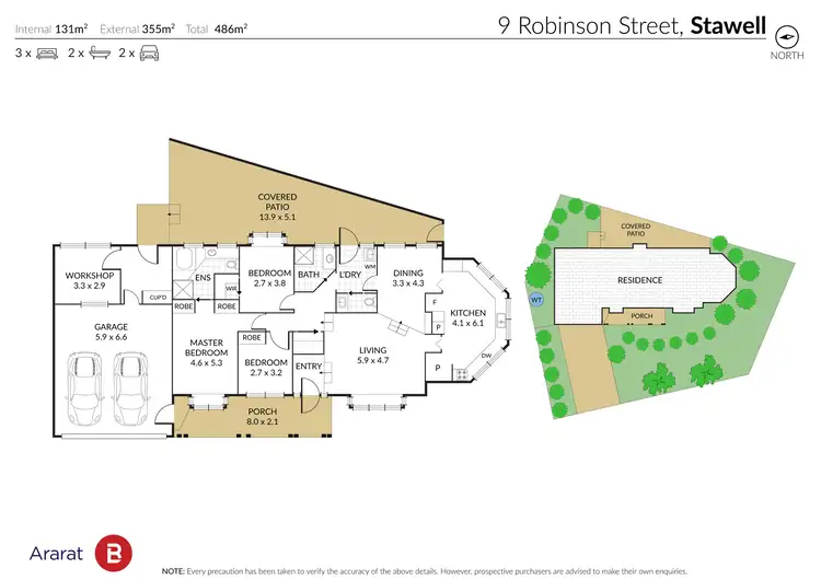 Floorplan of Homely house listing, 9 Robinson Street, Stawell VIC 3380