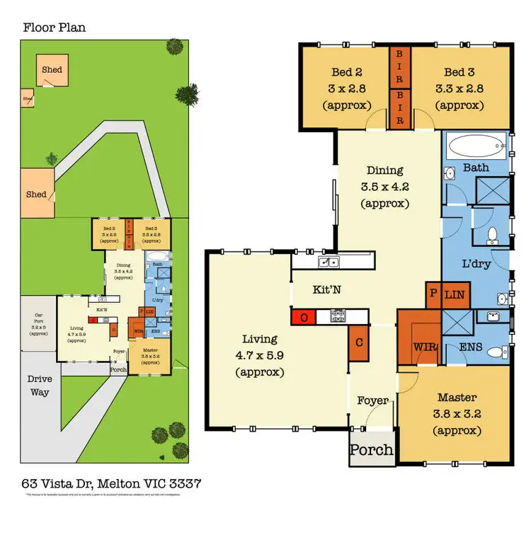 Floorplan of Homely house listing, 63 Vista Drive, Melton VIC 3337
