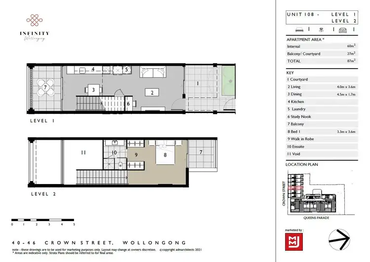 Floorplan of Homely unit listing, 108/10 Queens Parade, Wollongong NSW 2500