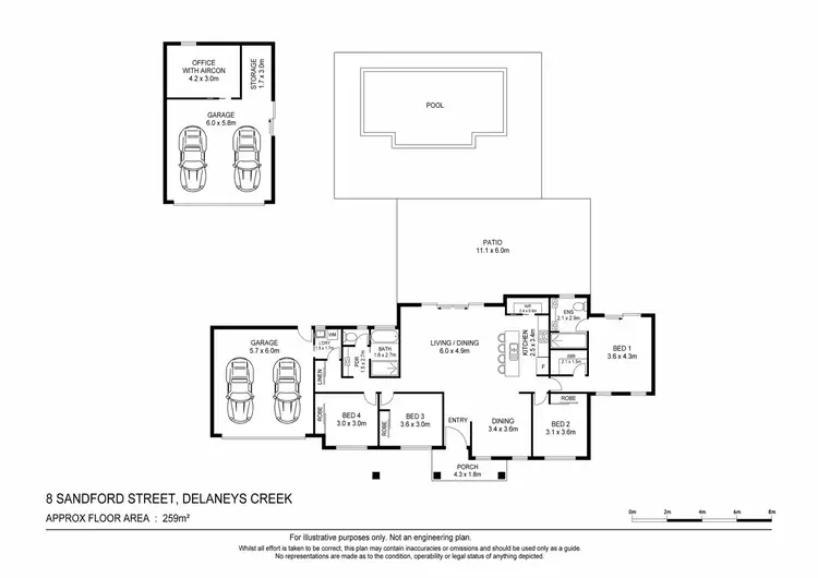 Floorplan of Homely house listing, 8 Sandford Street, Delaneys Creek QLD 4514