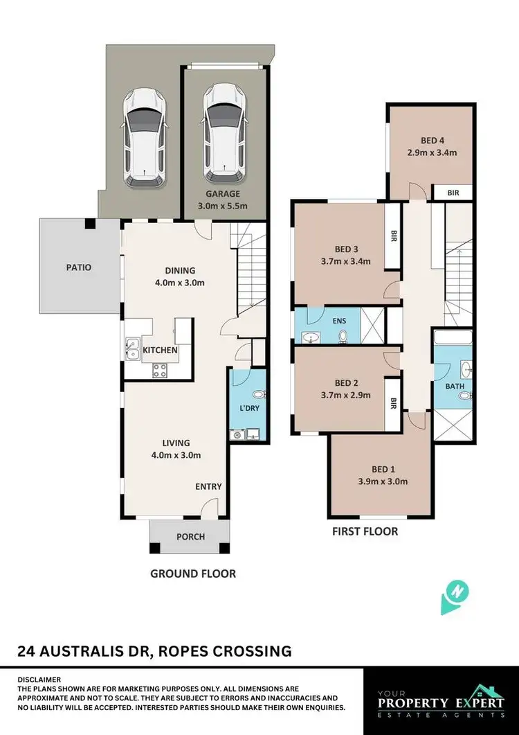 Floorplan of Homely townhouse listing, 24 Australis Drive, Ropes Crossing NSW 2760