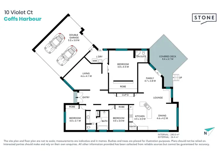 Floorplan of Homely house listing, 10 Violet Court, Coffs Harbour NSW 2450