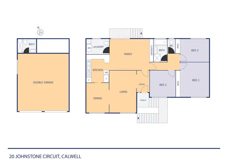 Floorplan of Homely house listing, 20 Johnstone Circuit, Calwell ACT 2905