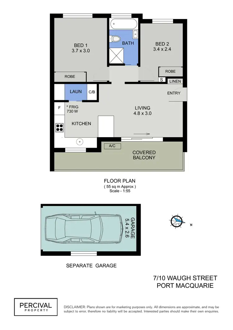 Floorplan of Homely unit listing, 7/10 Waugh Street, Port Macquarie NSW 2444