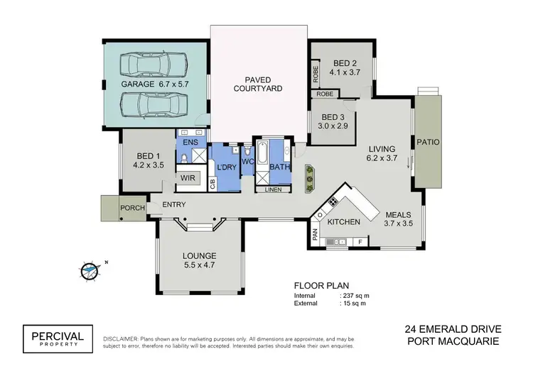 Floorplan of Homely house listing, 24 Emerald Drive, Port Macquarie NSW 2444