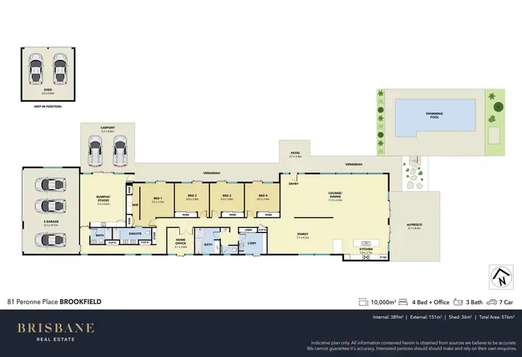 Floorplan of Homely rural property listing, 81 Peronne Place, Brookfield QLD 4069