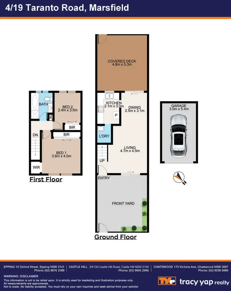 Floorplan of Homely townhouse listing, 4/19 Taranto Road, Marsfield NSW 2122