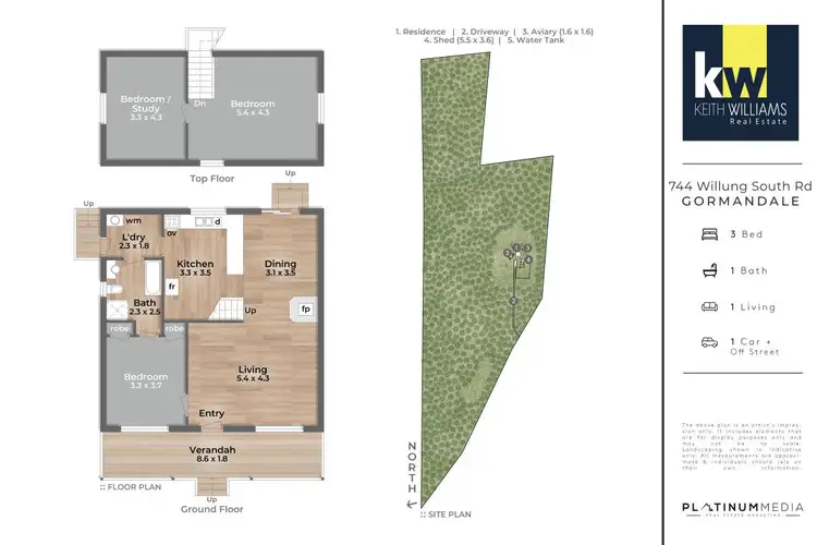 Floorplan of Homely rural property listing, 744 Willung South Road, Gormandale VIC 3873