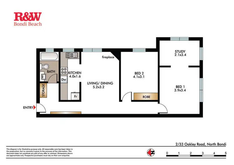 Floorplan of Homely apartment listing, 2/33 Oakley Road, North Bondi NSW 2026
