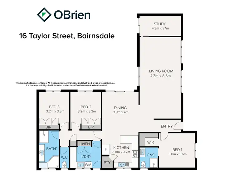 Floorplan of Homely house listing, 16 Taylor Street, Bairnsdale VIC 3875