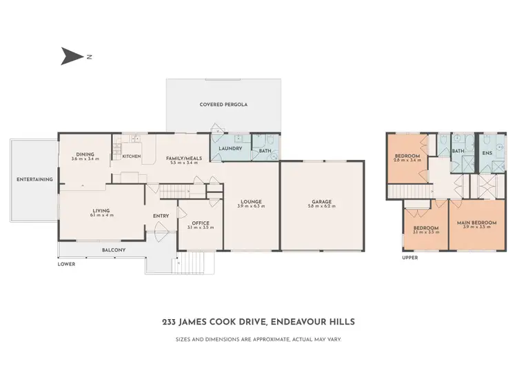 Floorplan of Homely house listing, 233 James Cook Drive, Endeavour Hills VIC 3802