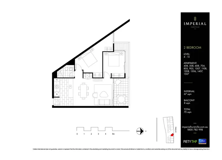 Floorplan of Homely apartment listing, 1108/23-31 Treacy Street, Hurstville NSW 2220