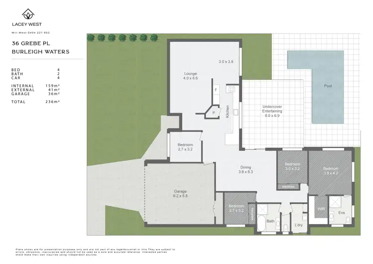 Floorplan of Homely house listing, 36 Grebe Place, Burleigh Waters QLD 4220