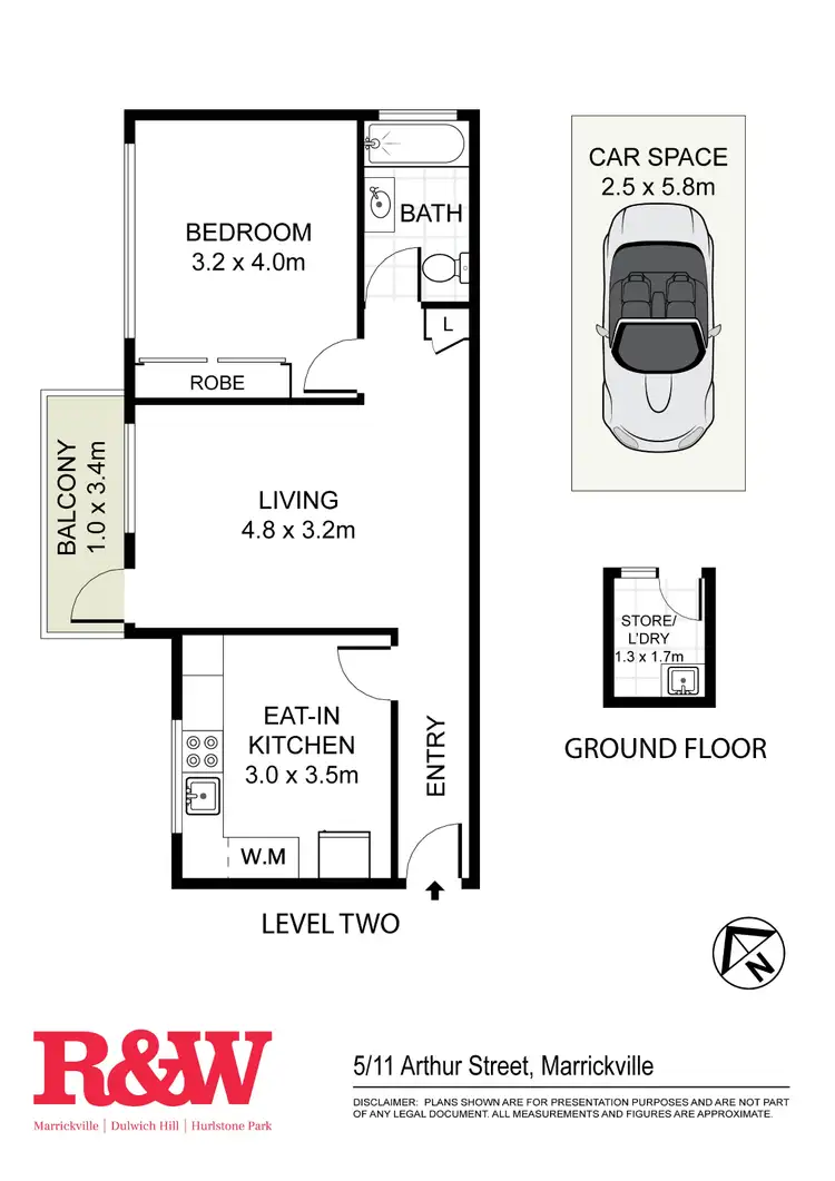 Floorplan of Homely apartment listing, 5/11 Arthur Street, Marrickville NSW 2204