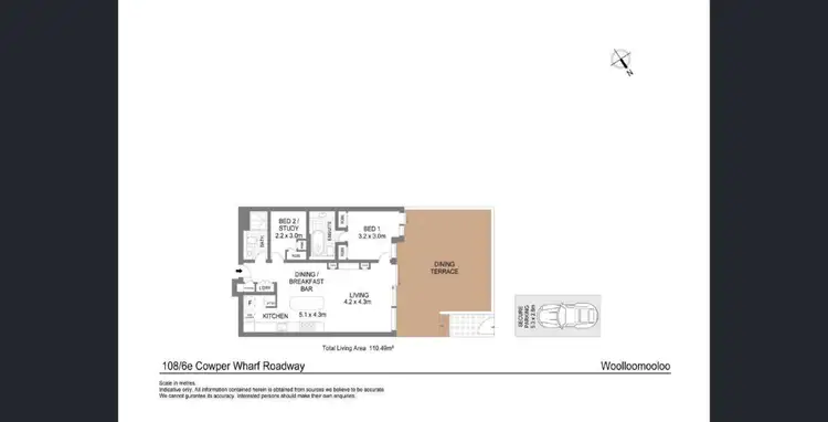 Floorplan of Homely apartment listing, 108/6 Cowper Wharf Roadway, Woolloomooloo NSW 2011