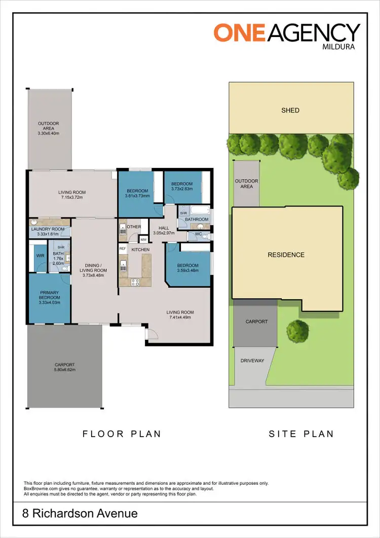 Floorplan of Homely house listing, 8 Richardson Avenue, Red Cliffs VIC 3496
