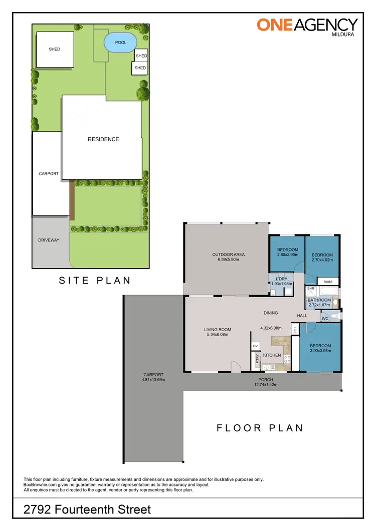 Floorplan of Homely house listing, 2792 Fourteenth Street, Irymple VIC 3498