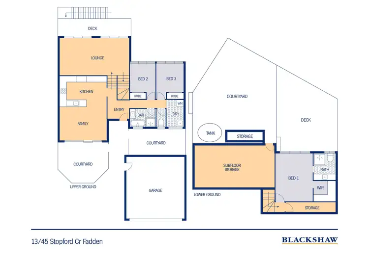 Floorplan of Homely townhouse listing, 13/45 Stopford Crescent, Fadden ACT 2904