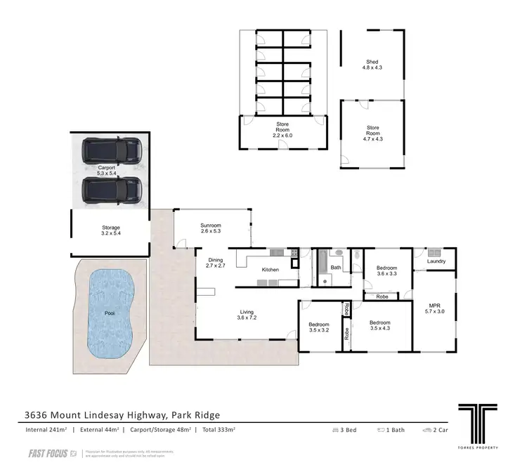 Floorplan of Homely rural property listing, 3636-3642 Mount Lindesay Highway, Park Ridge QLD 4125