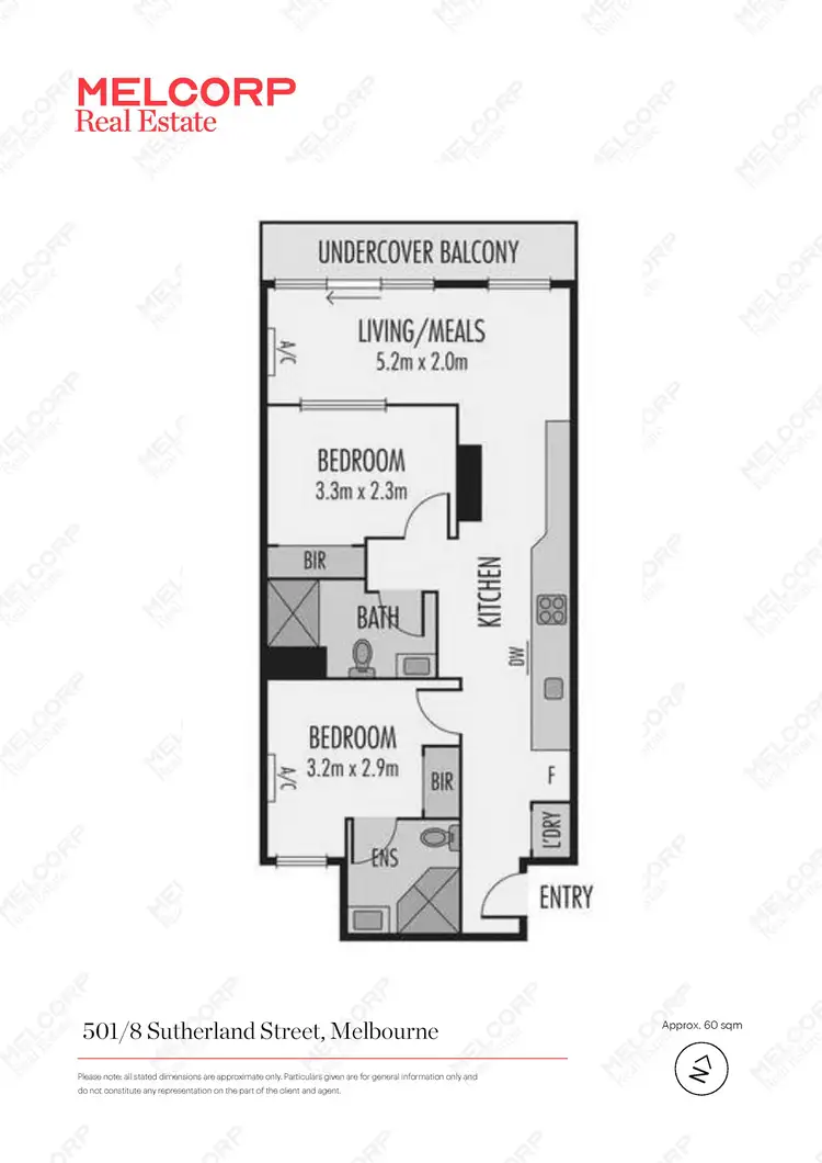 Floorplan of Homely apartment listing, 501/8 Sutherland Street, Melbourne VIC 3000