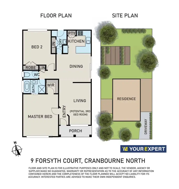 Floorplan of Homely house listing, 9 Forsyth Court, Cranbourne North VIC 3977