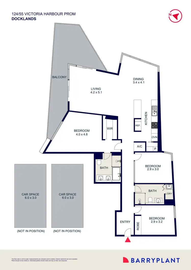 Floorplan of Homely apartment listing, 124/55 Victoria Harbour Promenade, Docklands VIC 3008